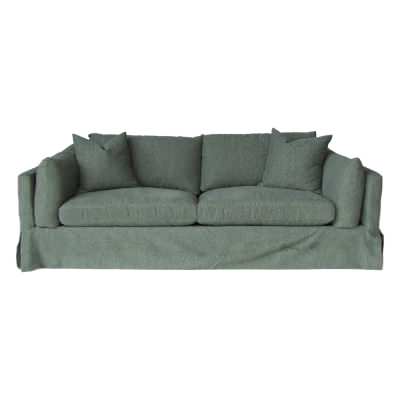 Draith Fabric Slipcover Sofa, 3 Seater, Eucalyptus