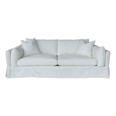 Draith Fabric Slipcover Sofa, 3 Seater, Sugar