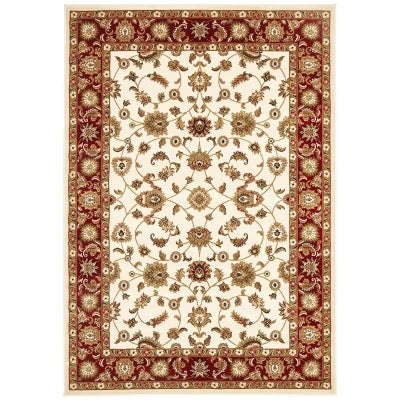 Sydney Classic Turkish Made Oriental Rug, 170x120cm, Ivory / Red