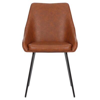 Shogun Commercial Grade Faux Leather Dining Chair, Tan