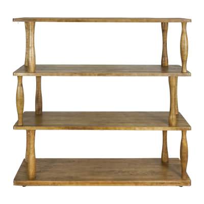 Carliox Mango Wood Timber Low Display Shelf
