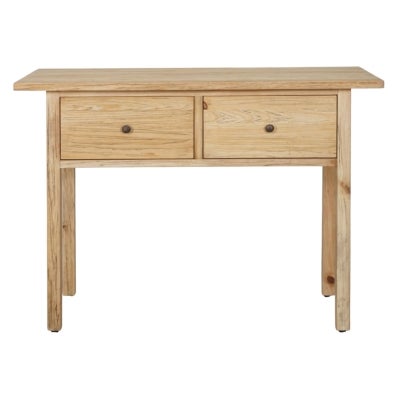 Sheraton Timber 2 Drawer Console Table, 108cm, Rustic Pine