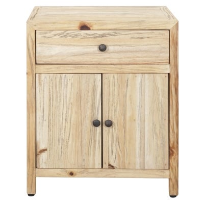 Sheraton Tomes Timber Bedside Table, Distressed Natural