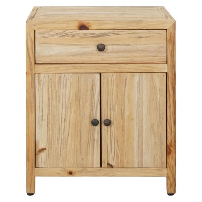 Sheraton Tomes Timber Bedside Table, Rustic Pine