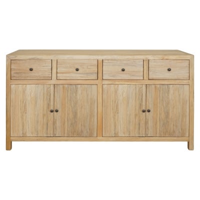Sheraton Tomes Timber 4 Door 4 Drawer Buffet Table, 160cm, Rustic Pine