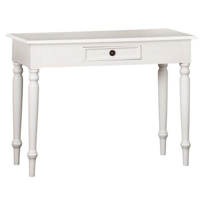 Lorand Mahogany Timber Single Drawer 100cm Sofa Table - White