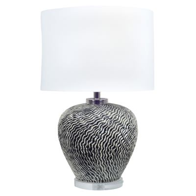 Zebra Ceramic Base Table Lamp