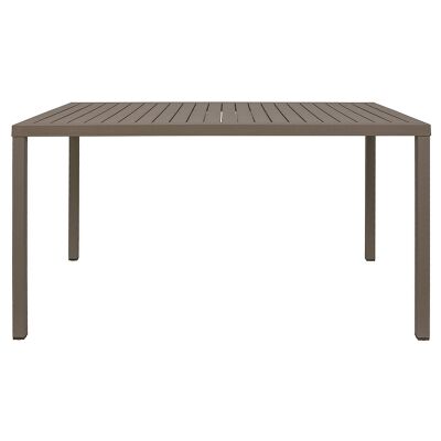 Cube Italian Made Commercial Grade Indoor / Outdoor Dining Table, 140cm, Taupe