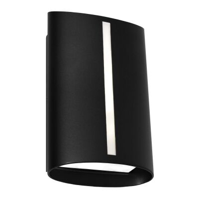 Temma IP44 Metal Exterior LED Wall Light, Black