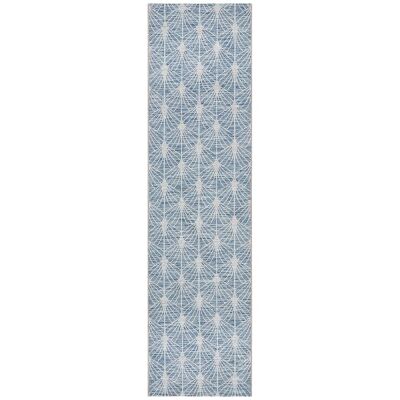 Terrance Chesney Indoor / Outdoor Runner Rug, 80x300cm, Blue