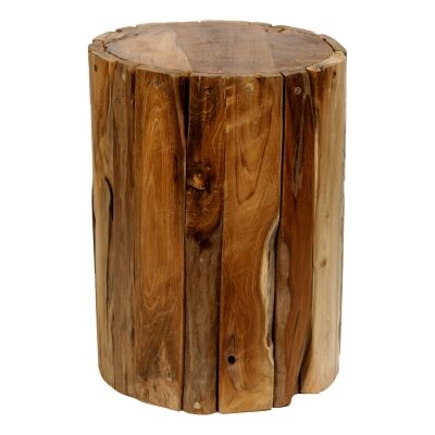 Tropica Driftwood Commercial Grade Reclaimed Teak Timber Drum Stool