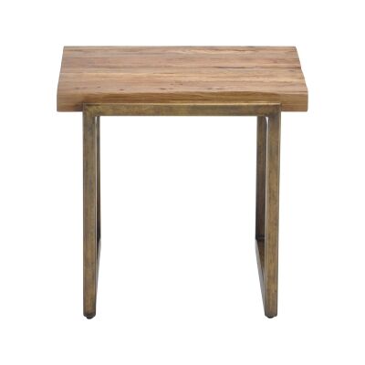Tropica Santiago Commercial Grade Reclaimed Teak Timber & Metal Table Stool