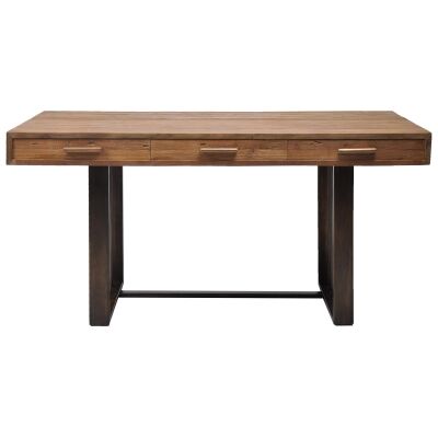 Tropica Combi Commercial Grade Teak Timber & Iron Desk, 160cm