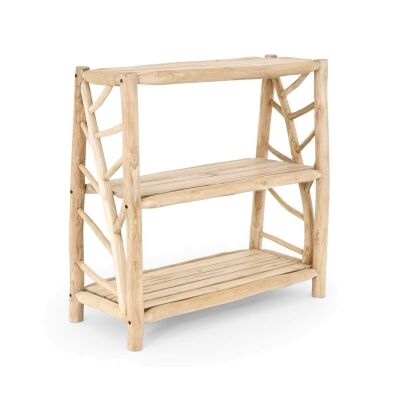 Thiago Teak Timber Indoor / Outdoor Display Shelf, Small