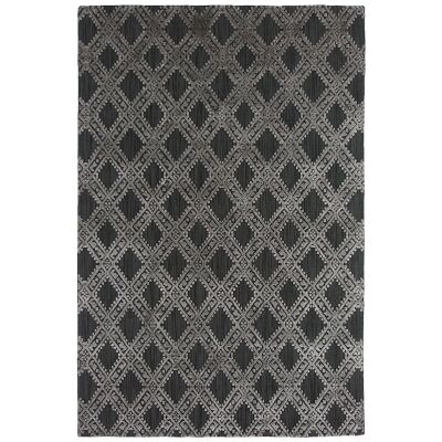 Timeless Elegance Hand Loomed Wool & Viscose Rug, 160x230cm, Charcoal / Grey