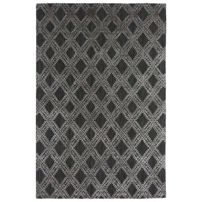 Timeless Elegance Hand Loomed Wool & Viscose Rug, 350x450cm, Charcoal / Grey