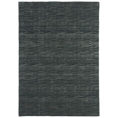 Timeless Stokes Hand Loomed Wool & Viscose Rug, 350x450cm, Charcoal / Grey