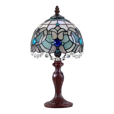 Shelby Tiffany Style Stained Glass Table Lamp, Small