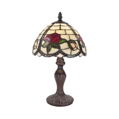 Lola Tiffany Style Stained Glass Table Lamp, Extra Small