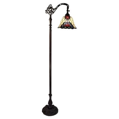 Alicia Tiffany Style Stained Glass Downbridge Floor Lamp