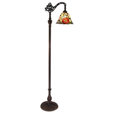 Rosita Tiffany Style Stained Glass Downbridge Floor Lamp