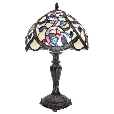 Maiko Tiffany Style Stained Glass Table Lamp, Medium