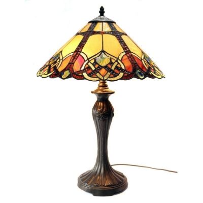 Sunset Tiffany Style Stained Glass Table Lamp, Large