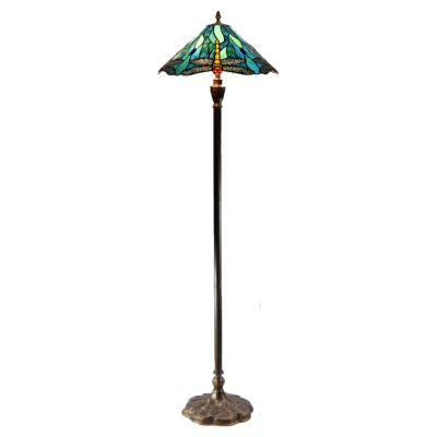 Annika Tiffany Style Stained Glass Floor Lamp