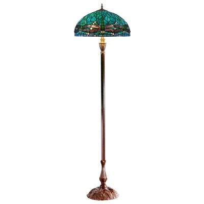 Sylvia Dragonfly Tiffany Style Stained Glass Floor Lamp