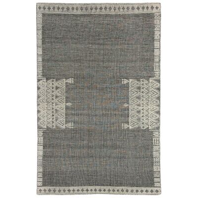 Nomadic Crown Hand Woven Wool Rug, 200x300cm, Black