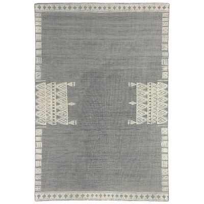 Nomadic Crown Hand Woven Wool Rug, 250x350cm, Grey