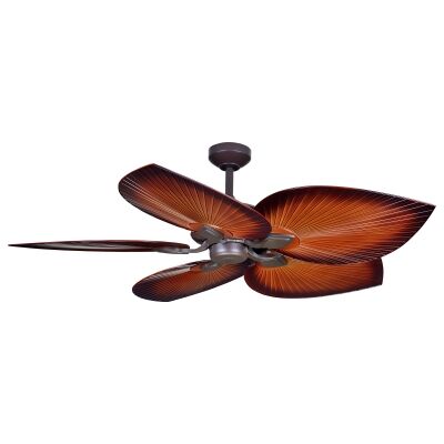 Threesixty Tropicana Commercial Grade Ceiling Fan, 138cm/54", Oil Rubbed Bronze / Brown