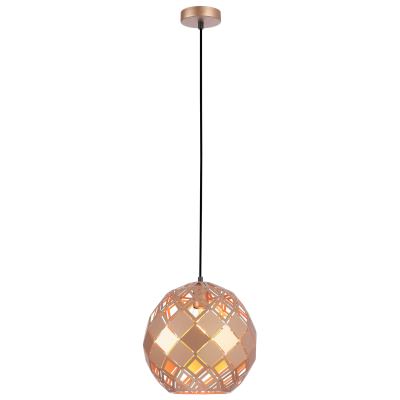 Tuile Tiled Iron Pendant Light, Large, Champagne Gold