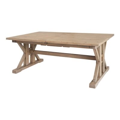 Tuscanspring Reclaimed Timber Trestle Extension Dining Table, 183-244cm
