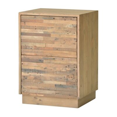 Tuscanspring Reclaimed Timber 2 Drawer Filing Cabinet