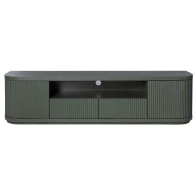 Manna 2 Door 2 Drawer TV Unit, 200cm, Sage Green