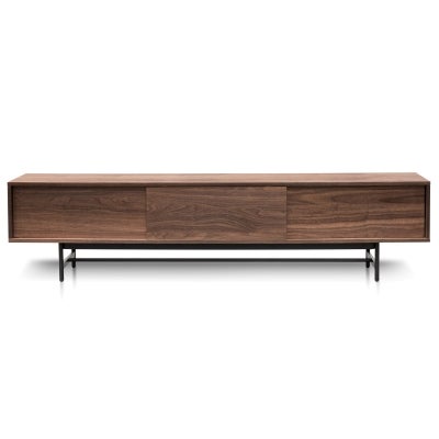 Kyneton Wooden Sliding Door TV Unit, 210cm, Walnut
