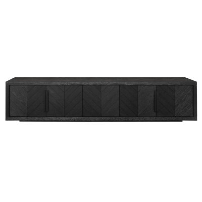 Oran Wooden 4 Door TV Unit, 223cm, Espresso Black