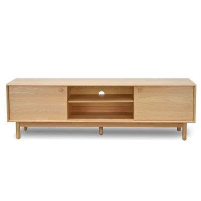 Kresten American White Oak 2 Door TV Unit, 180cm, Natural