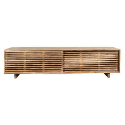 Leo Mango Wood Sliding Door TV Unit, 180cm