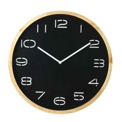 Leni Round Wall Clock, 41.5cm, Black