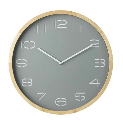 Leni Round Wall Clock, 41.5cm, Grey