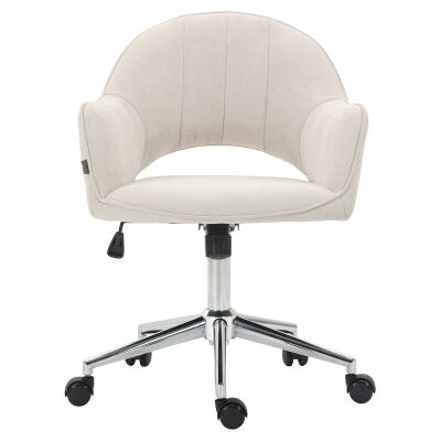 Tulip Fabric Office Chair, Beige