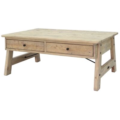 Valletta Reclaimed Timber Coffee Table, 127cm