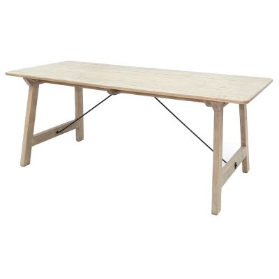 Valletta Reclaimed Timber Dining Table, 200cm