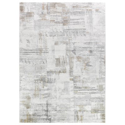 Decora No.46027 Modern Rug, 380x280cm, Silver / Yellow