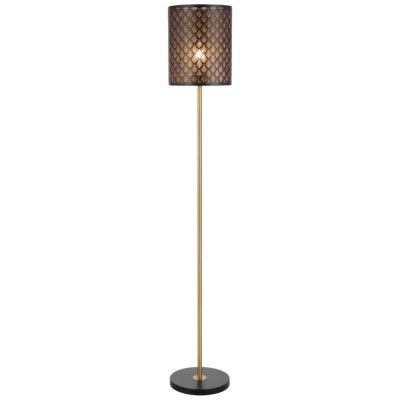Valtor Iron Floor Lamp, Black / Antique Gold