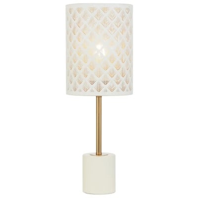 Valtor Iron Table Lamp, White / Antique Gold