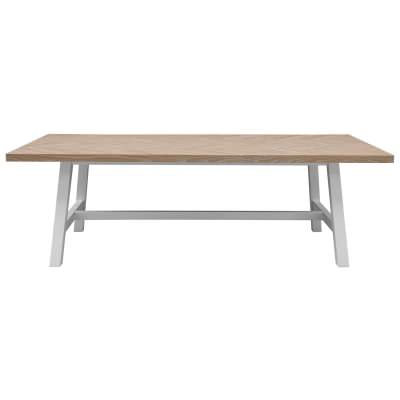 Sheffield Wooden Parquetry Dining Table, 240cm