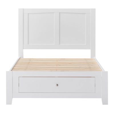 Connell Wooden Bed with End Drawer, King Single